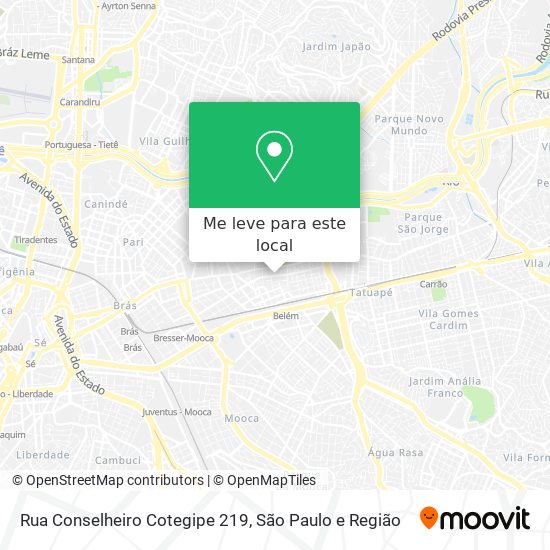 Rua Conselheiro Cotegipe  219 mapa