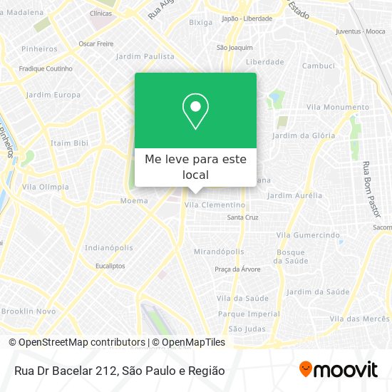 Rua Dr Bacelar  212 mapa