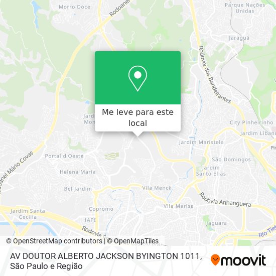 AV DOUTOR ALBERTO JACKSON BYINGTON 1011 mapa