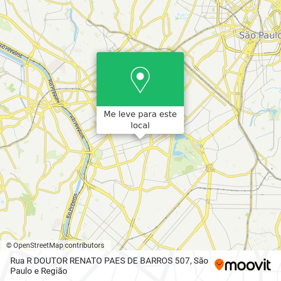 Rua R DOUTOR RENATO PAES DE BARROS 507 mapa
