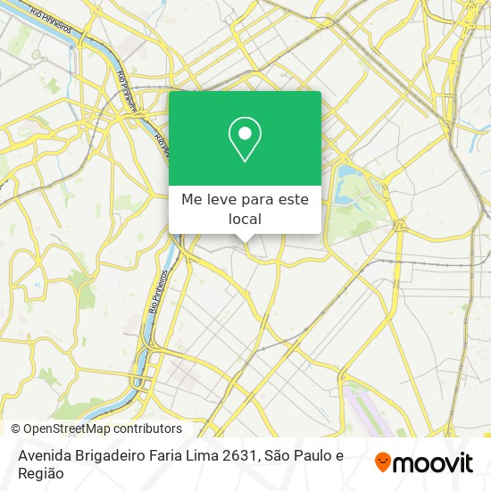Avenida Brigadeiro Faria Lima 2631 mapa