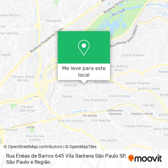 Rua Enéas de Barros  645   Vila Santana   São Paulo   SP mapa