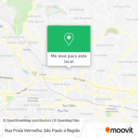 Rua Praia Vermelha mapa