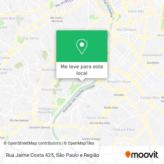 Rua  Jaime Costa  425 mapa