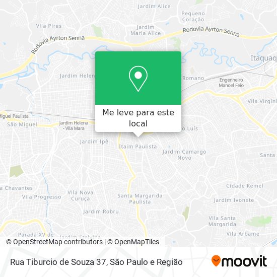 Rua Tiburcio de Souza 37 mapa