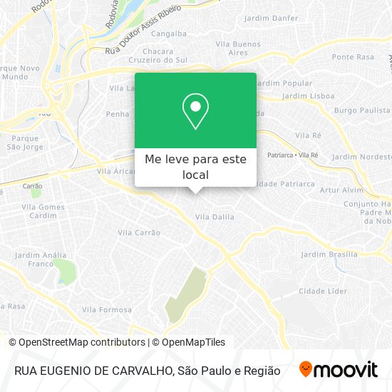 RUA EUGENIO DE CARVALHO mapa