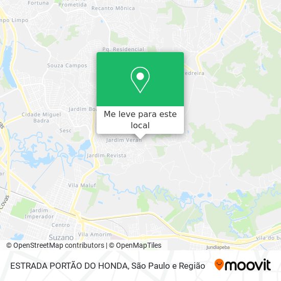 ESTRADA PORTÃO DO HONDA mapa