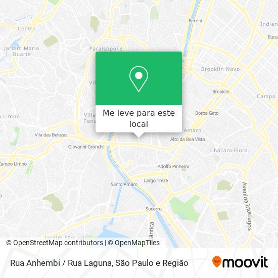 Rua Anhembi / Rua Laguna mapa