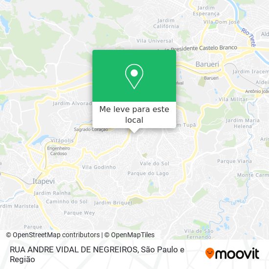RUA ANDRE VIDAL DE NEGREIROS mapa