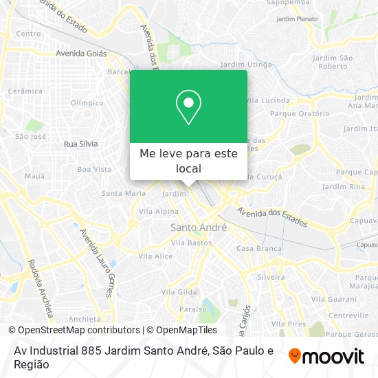 Av  Industrial  885   Jardim  Santo André mapa