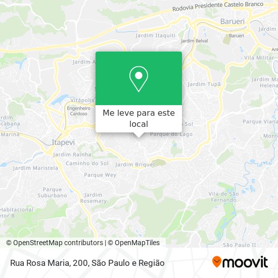 Rua Rosa Maria, 200 mapa