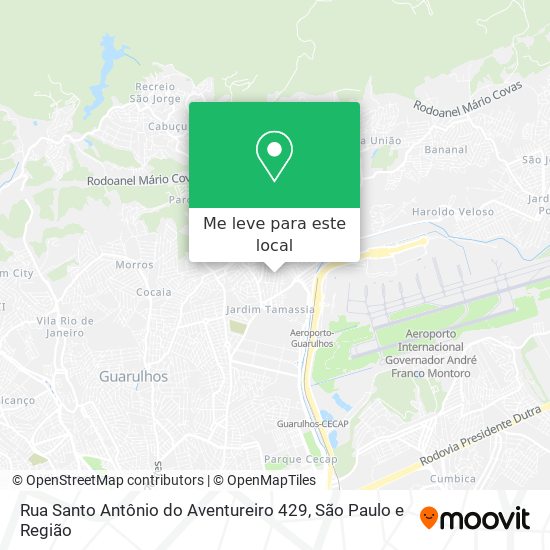 Rua Santo Antônio do Aventureiro 429 mapa