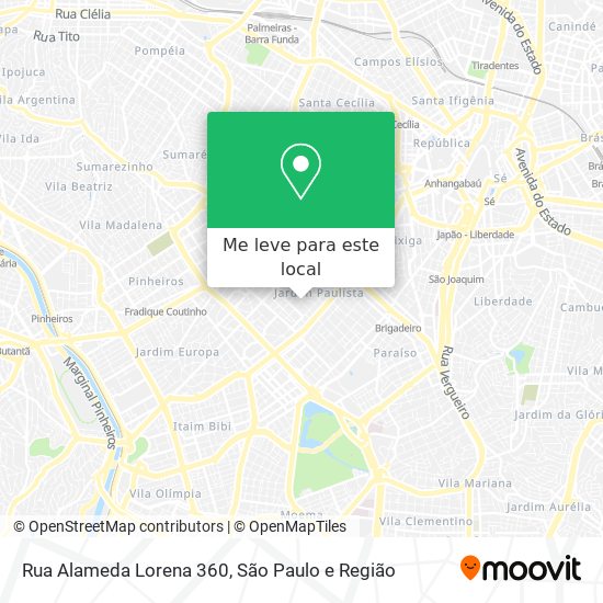 Rua Alameda Lorena   360 mapa