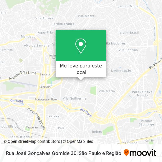Rua José Gonçalves Gomide  30 mapa