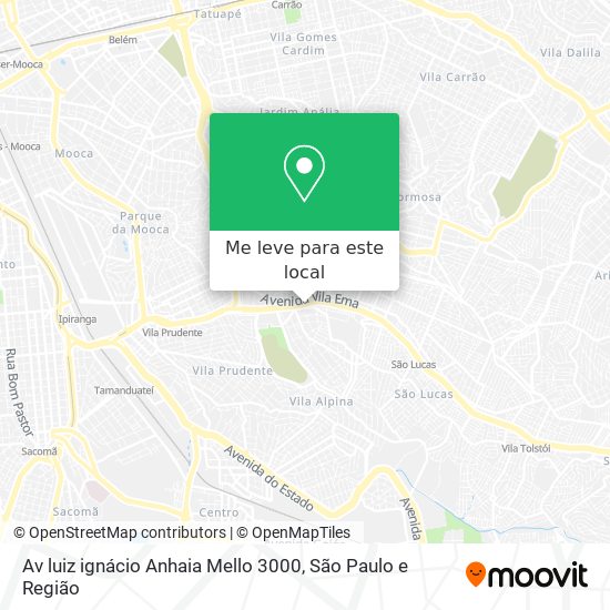 Av luiz ignácio Anhaia Mello  3000 mapa