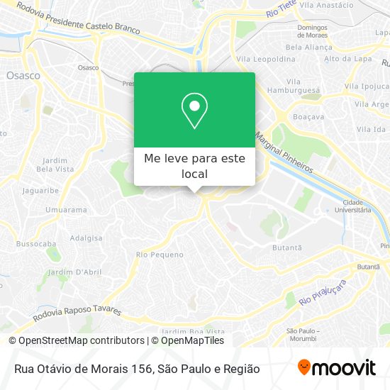 Rua Otávio de Morais 156 mapa