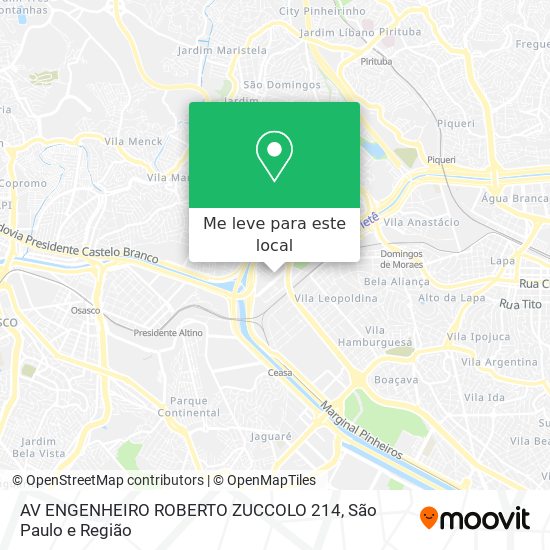 AV ENGENHEIRO ROBERTO ZUCCOLO 214 mapa