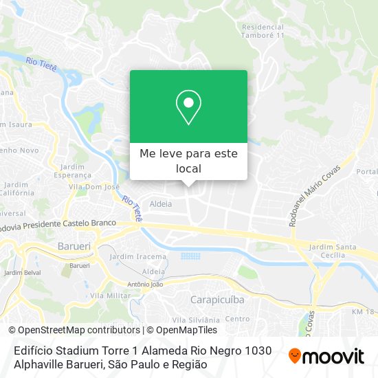 Edifício Stadium  Torre 1   Alameda Rio Negro  1030   Alphaville  Barueri mapa