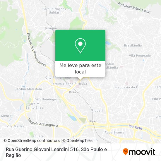 Rua Guerino Giovani Leardini 516 mapa