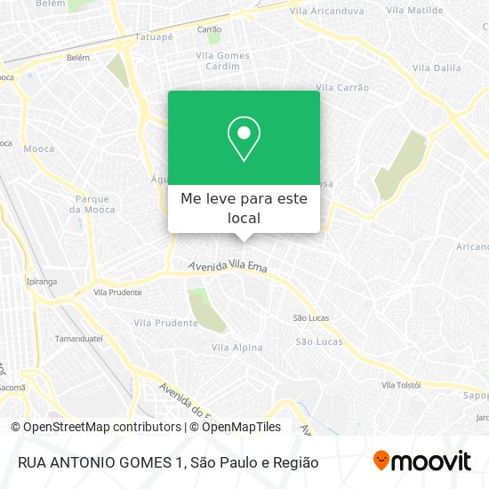 RUA ANTONIO GOMES 1 mapa