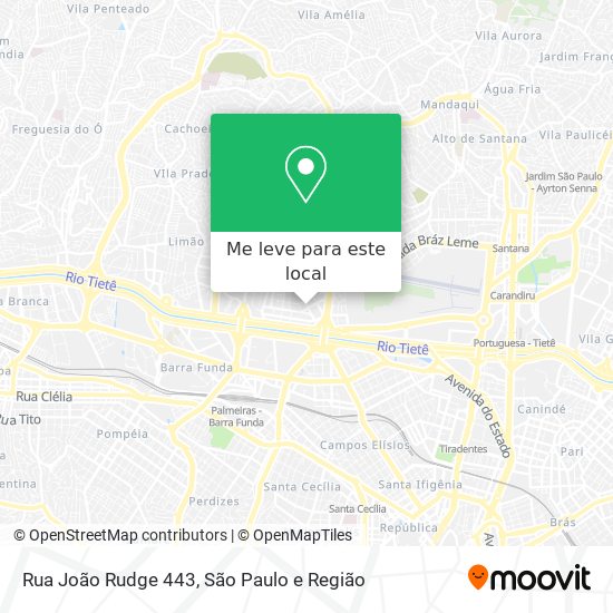 Rua João Rudge  443 mapa