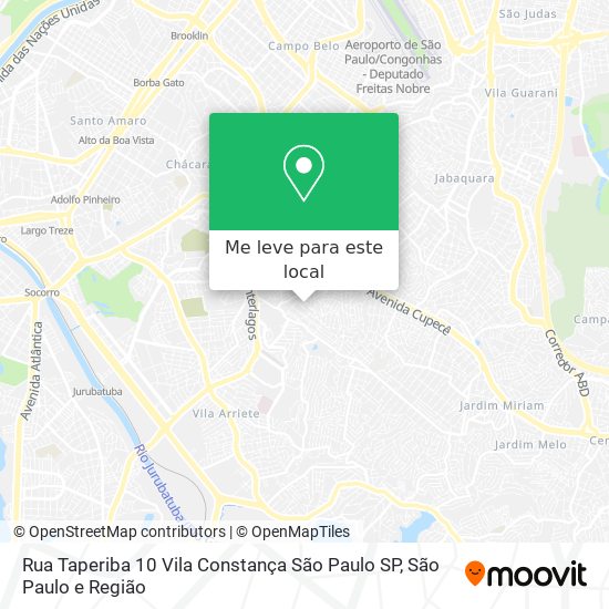 Rua Taperiba  10   Vila Constança   São Paulo   SP mapa