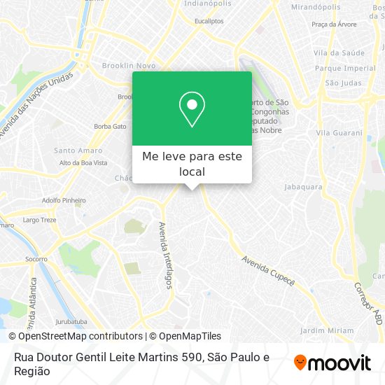 Rua Doutor Gentil Leite Martins 590 mapa