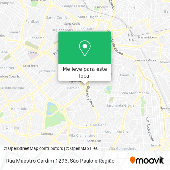 Rua Maestro Cardim 1293 mapa