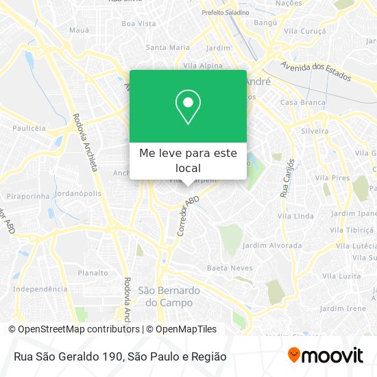 Rua São Geraldo 190 mapa