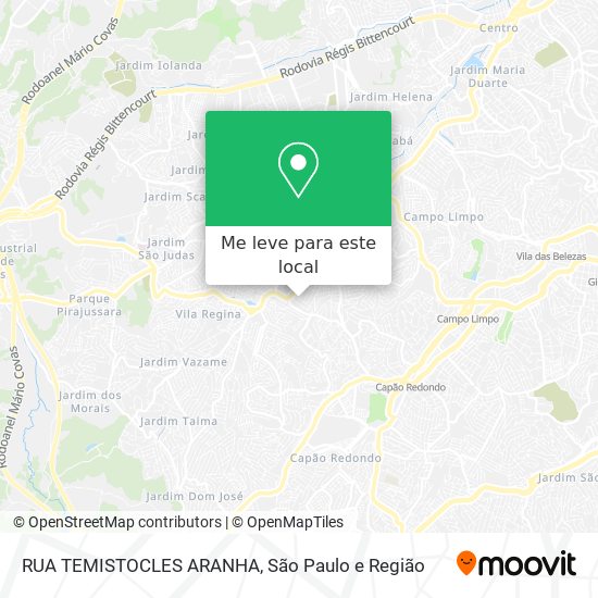 RUA TEMISTOCLES ARANHA mapa