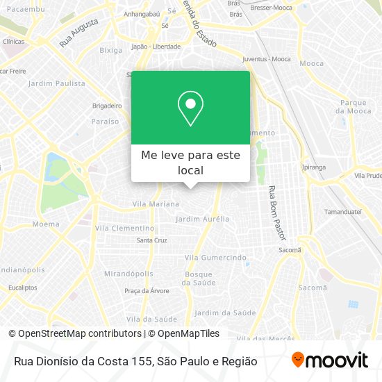 Rua Dionísio da Costa  155 mapa