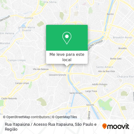 Rua Itapaiúna / Acesso Rua Itapaiuna mapa