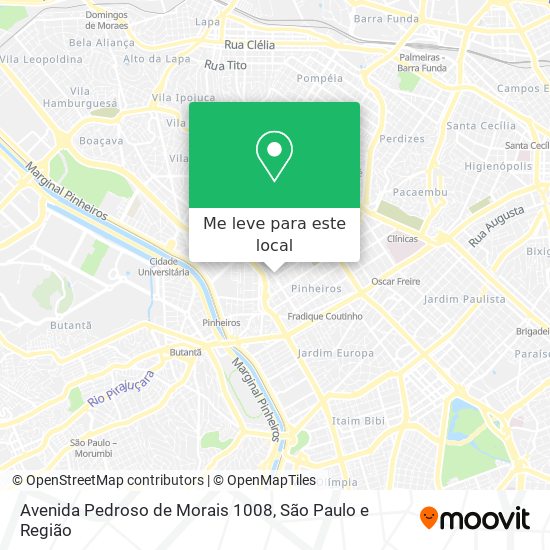 Avenida Pedroso de Morais 1008 mapa