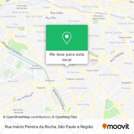 Rua Inácio Pereira da Rocha mapa