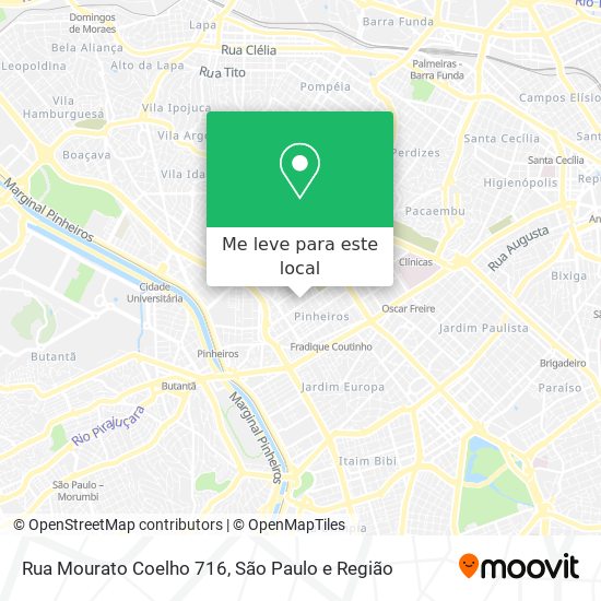 Rua Mourato Coelho 716 mapa