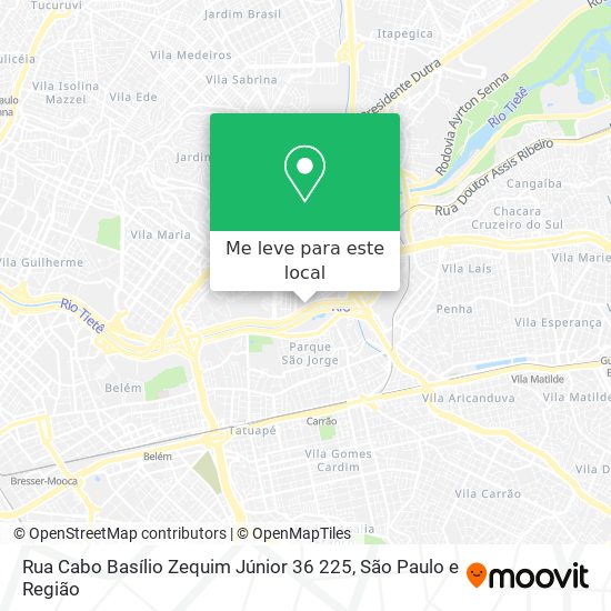 Rua Cabo Basílio Zequim Júnior 36 225 mapa