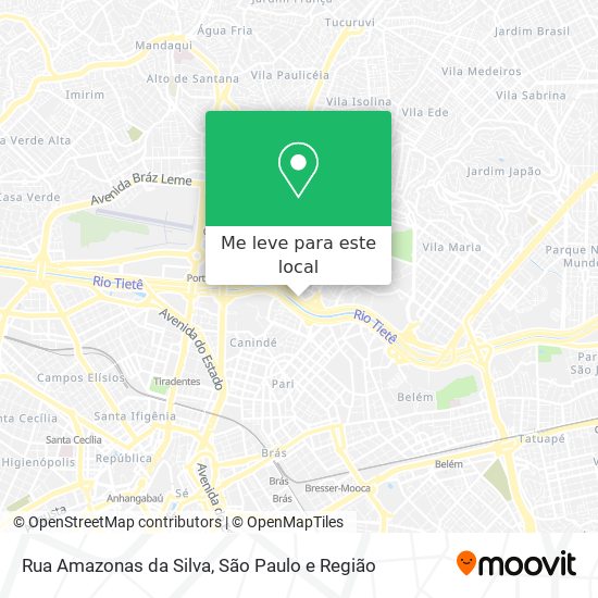 Rua Amazonas da Silva mapa