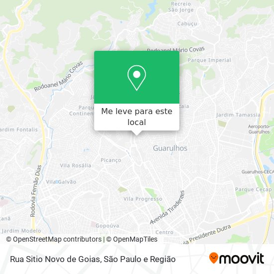 Rua Sitio Novo de Goias mapa