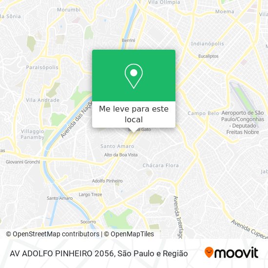 AV ADOLFO PINHEIRO 2056 mapa