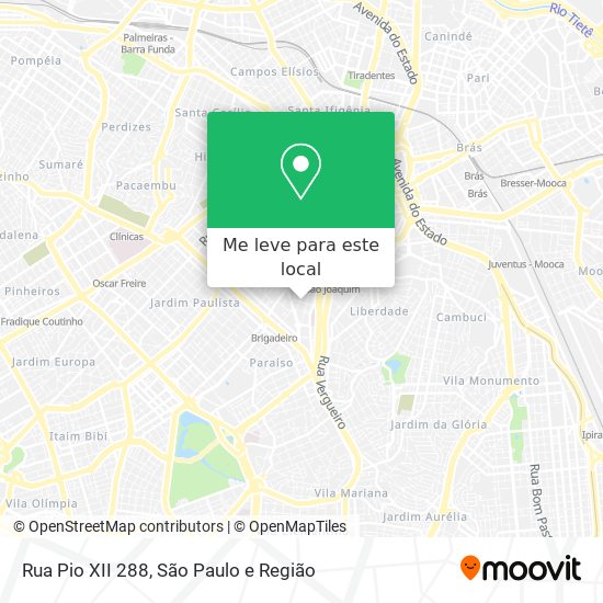 Rua Pio XII  288 mapa
