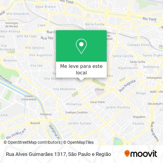 Rua Alves Guimarães 1317 mapa