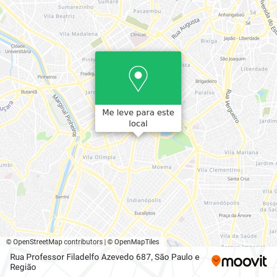Rua Professor Filadelfo Azevedo 687 mapa