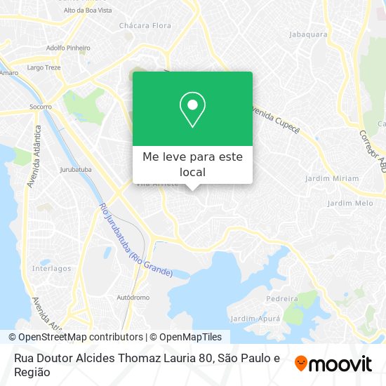 Rua Doutor Alcides Thomaz Lauria 80 mapa