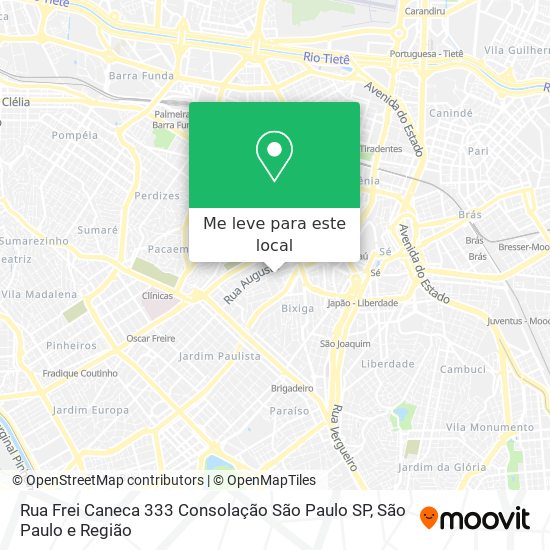 Rua Frei Caneca  333   Consolação   São Paulo   SP mapa