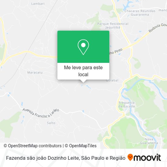 Fazenda são joão Dozinho Leite mapa