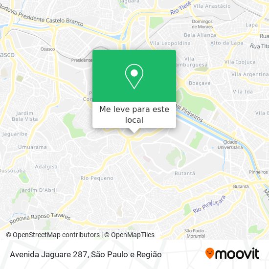 Avenida Jaguare 287 mapa