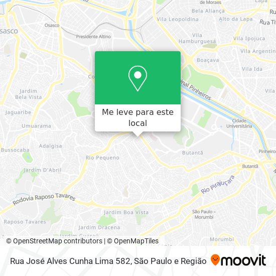 Rua José Alves Cunha Lima 582 mapa