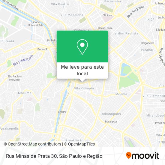 Rua Minas de Prata 30 mapa