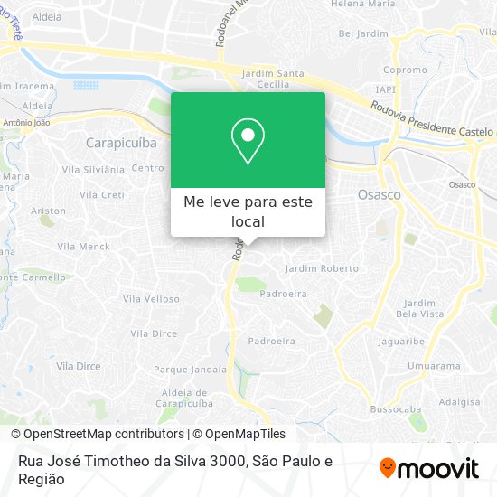 Rua José Timotheo da Silva  3000 mapa