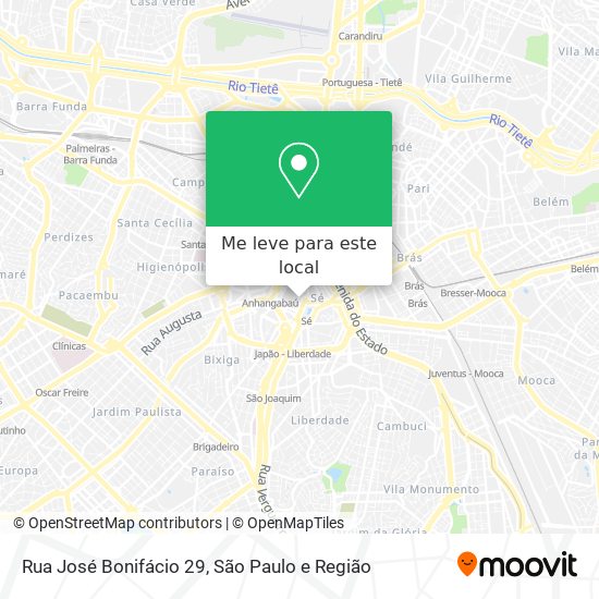 Rua José Bonifácio  29 mapa